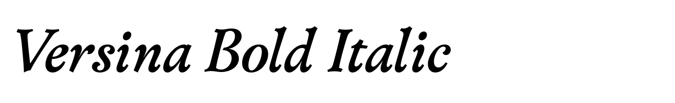Versina Bold Italic
